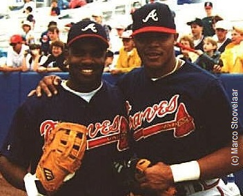 Andruw Jones during the Atlanta Braves Alumni Home Run Derby