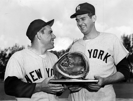 Yogi Berra & Don Larsen, celebrated battery mates for the only no